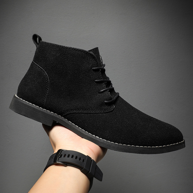 Men Formal Wear With Boots - Brązowe buty Chelsea w stylu brytyjskim