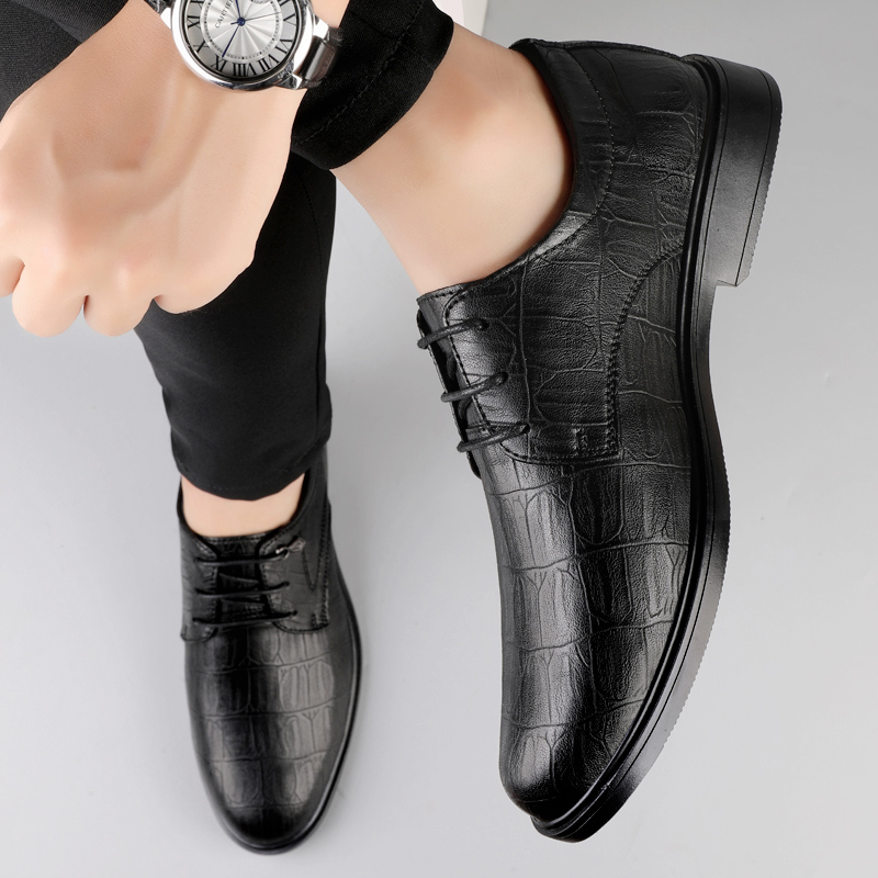 Formal Men Daily Wear Footwear - Męskie eleganckie buty ze skóry naturalnej,