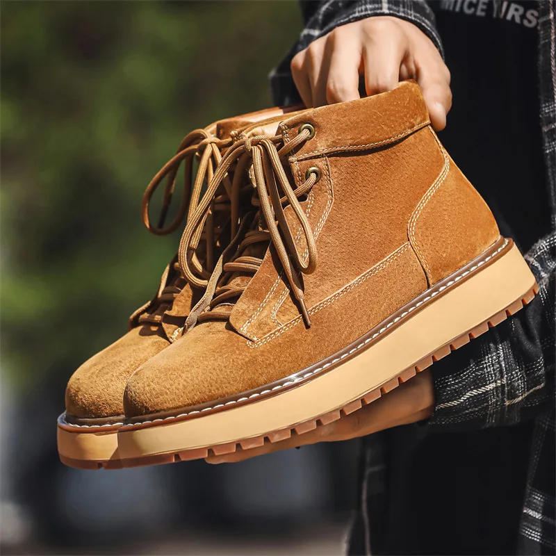 Men Formal Wear With Boots - Nowe Jesienno-Zimowe Ręcznie Robione Buty Męskie