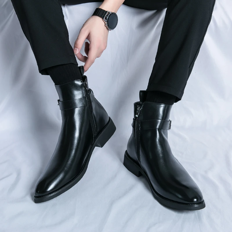 Projektant mody Męskie szpicza – Men Formal Wear With Boots recenzja i cena