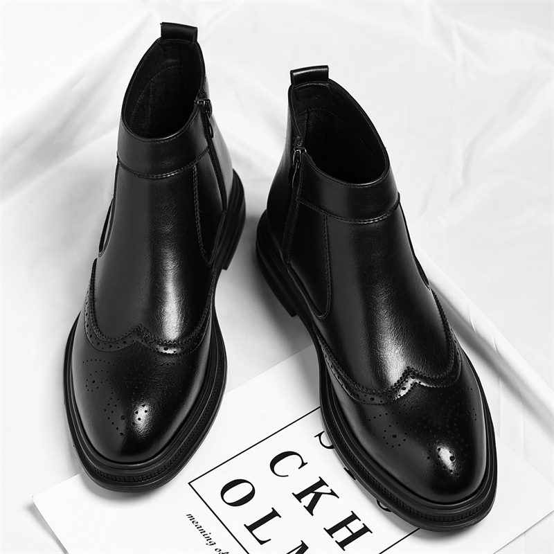 Jesienno-zimowe męskie buty bi – Men Formal Wear With Boots recenzja i cena