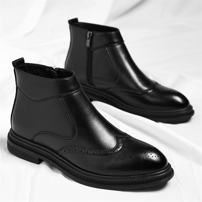 Jesienno-zimowe męskie buty bi – Men Formal Wear With Boots recenzja i cena