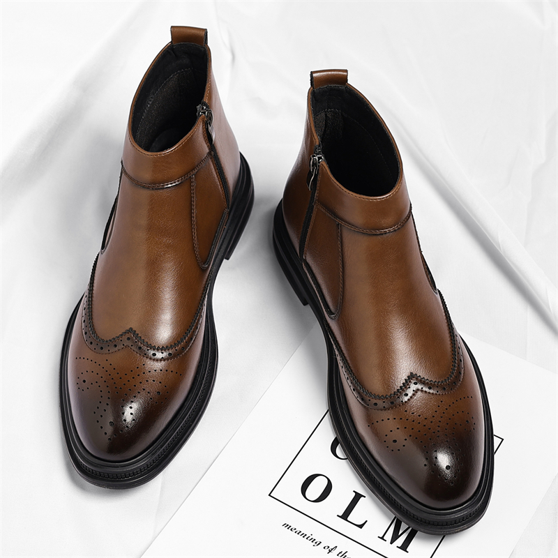 Jesienno-zimowe męskie buty bi – Men Formal Wear With Boots recenzja i cena