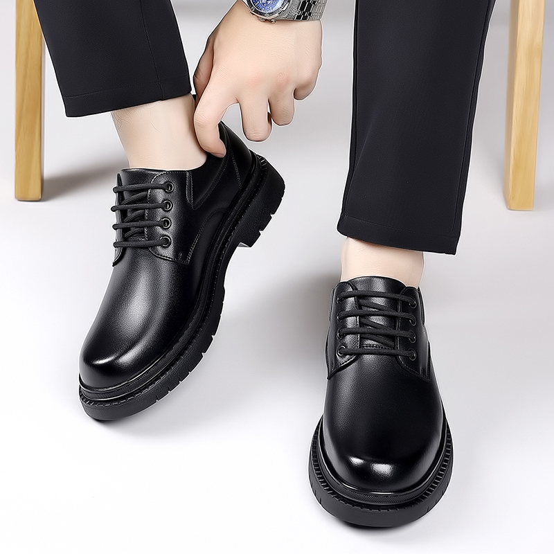 Męskie skórzane buty wizytowe, – Formal Men Daily Wear Footwear recenzja i cena