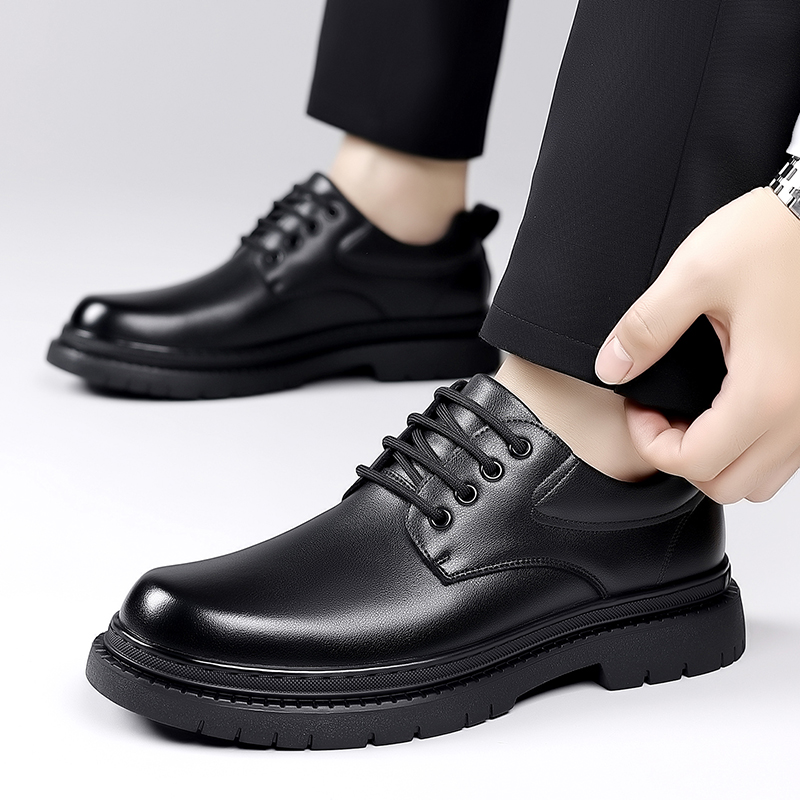 Męskie skórzane buty wizytowe, – Formal Men Daily Wear Footwear recenzja i cena