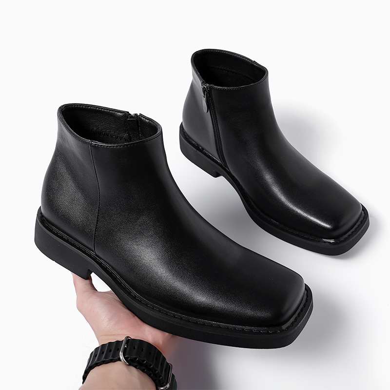 Luksusowa moda Czarne męskie s – Men Formal Wear With Boots recenzja i cena