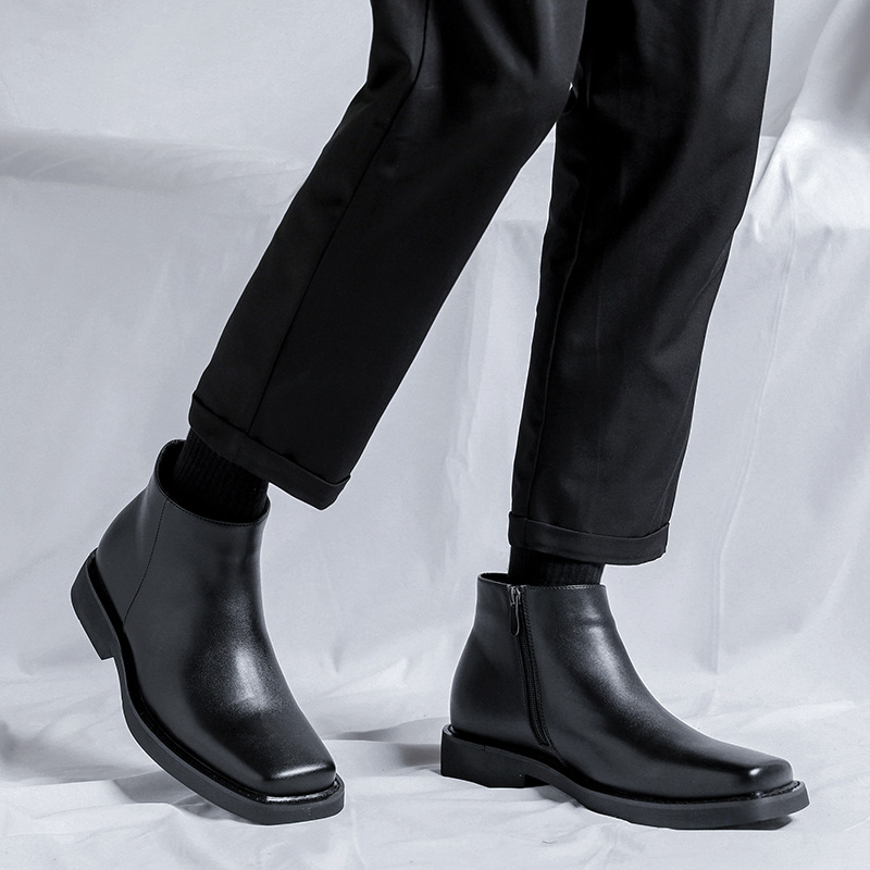 Luksusowa moda Czarne męskie s – Men Formal Wear With Boots recenzja i cena