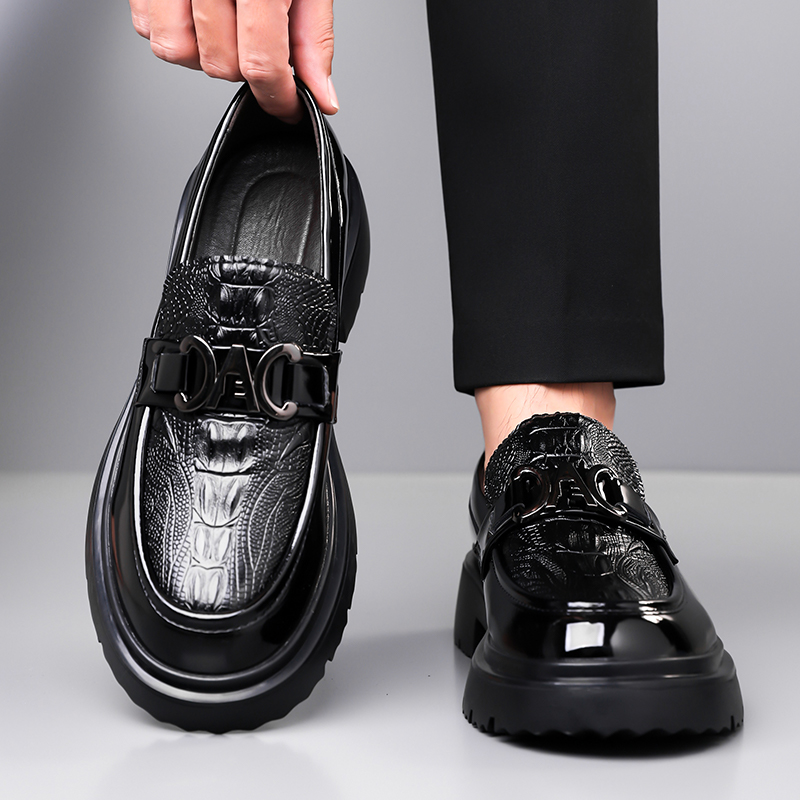 Męskie skórzane buty wiosenne  – Formal Men Daily Wear Footwear recenzja i cena
