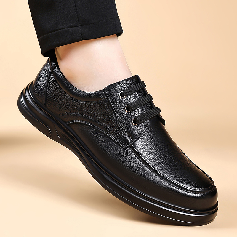 Męskie skórzane sznurowane oks – Formal Men Daily Wear Footwear recenzja i cena