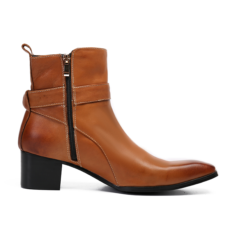 Zimowe Brązowe Sznurowane Szpi – Men Formal Wear With Boots recenzja i cena