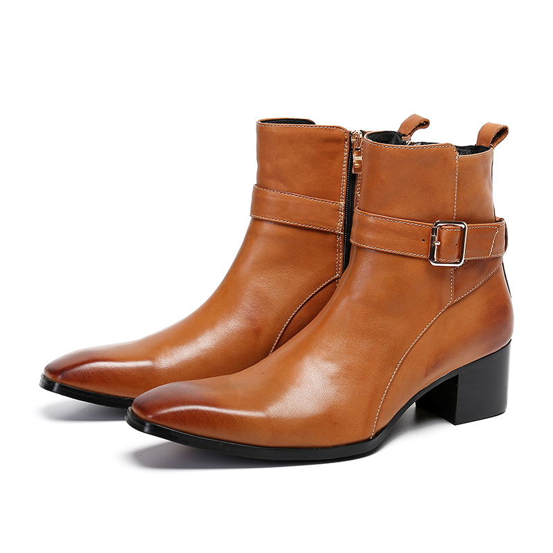 Zimowe Brązowe Sznurowane Szpi – Men Formal Wear With Boots recenzja i cena