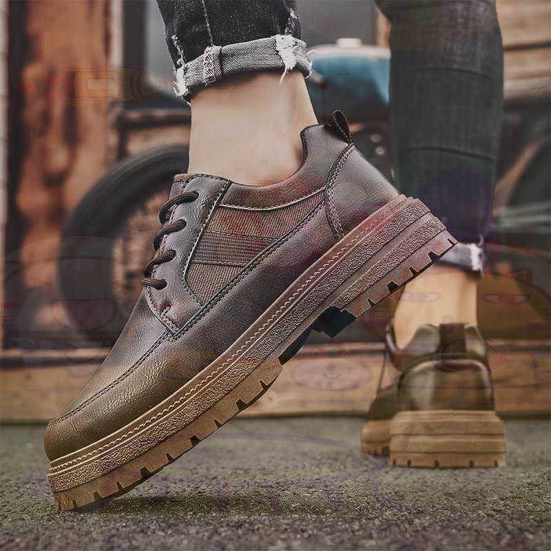 Ciemna skóra naturalna Modne t – Formal Men Daily Wear Footwear recenzja i cena