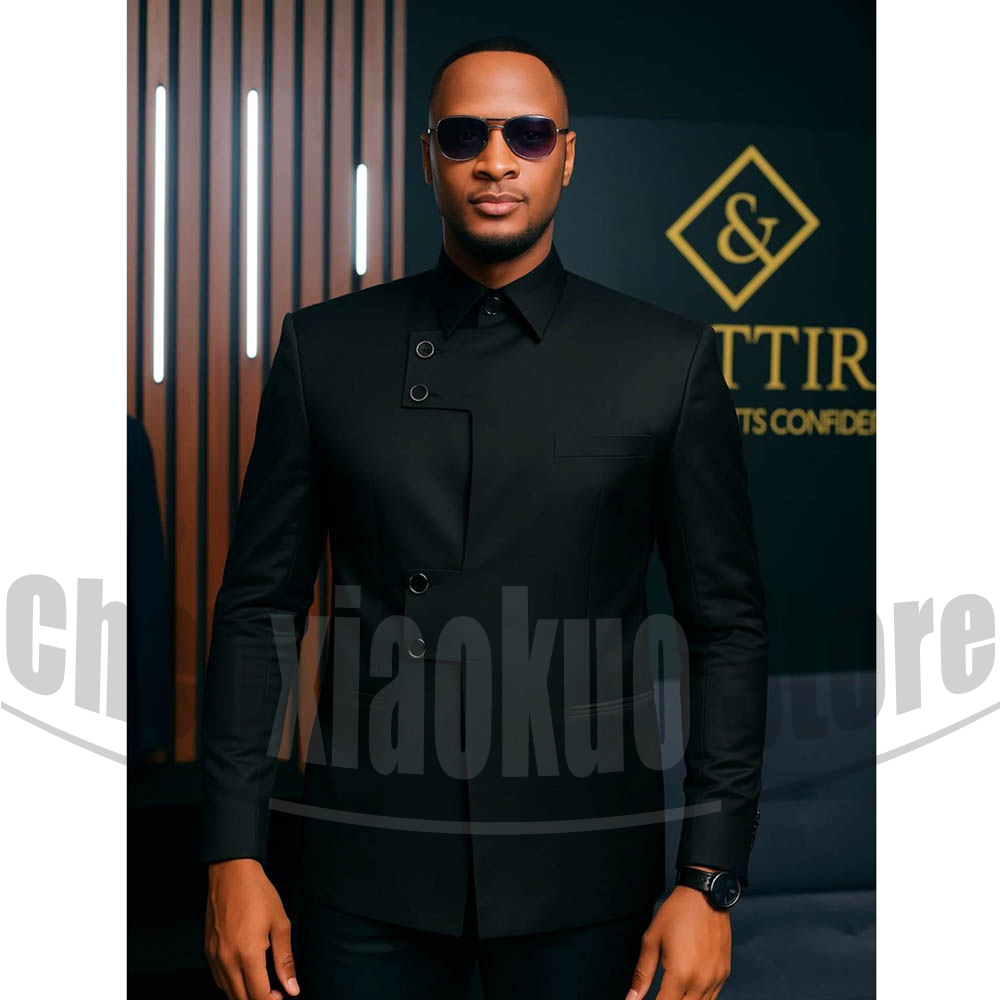 Męski garnitur z mandaryńskim  – Men Formal Wear Modern recenzja i cena