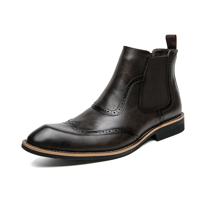 Brytyjski styl moda męska buty – Men Formal Wear With Boots recenzja i cena