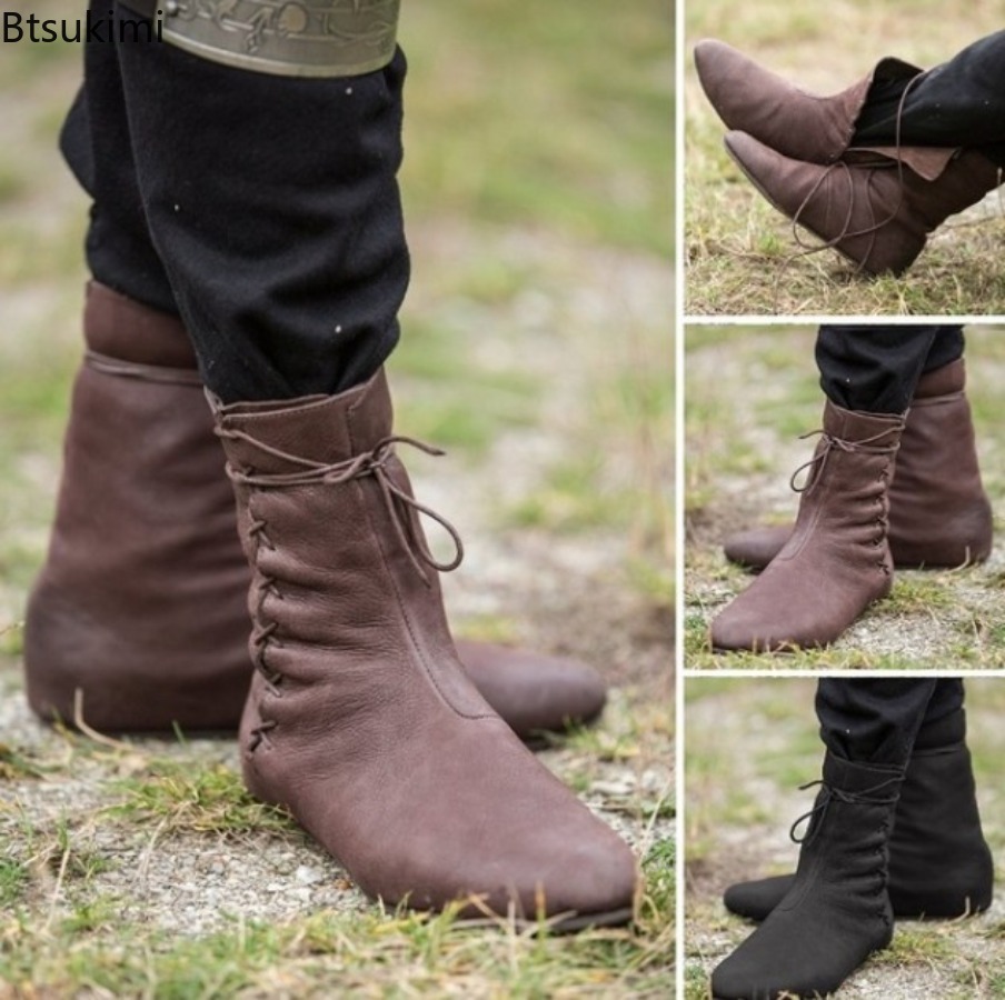 Męskie buty w stylu średniowie – Men Formal Wear With Boots recenzja i cena