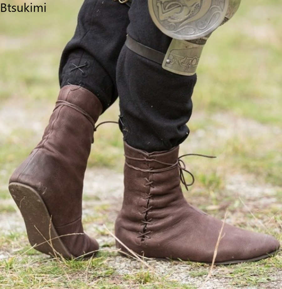 Męskie buty w stylu średniowie – Men Formal Wear With Boots recenzja i cena