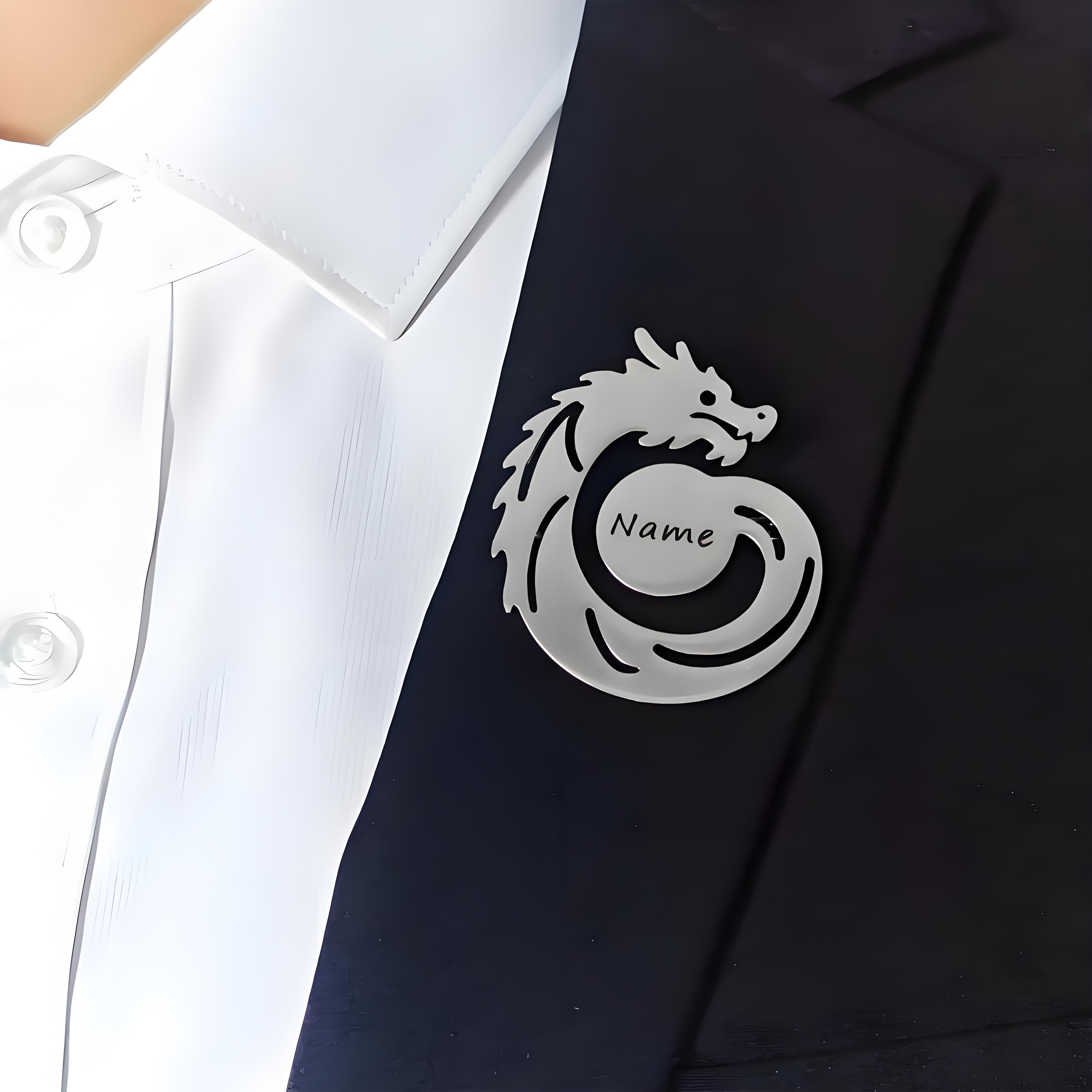 Broszka Smok z Własnym Imienie – Men Formal Wear Names recenzja i cena