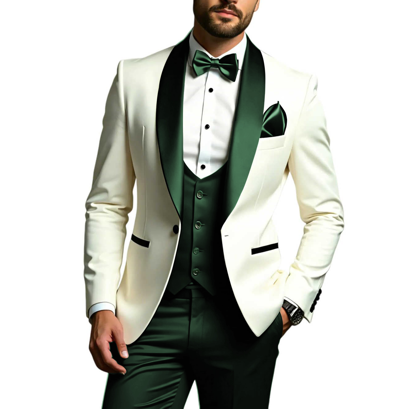 Męskie garnitury 3-częściowe S – Men Formal Wear Modern recenzja i cena