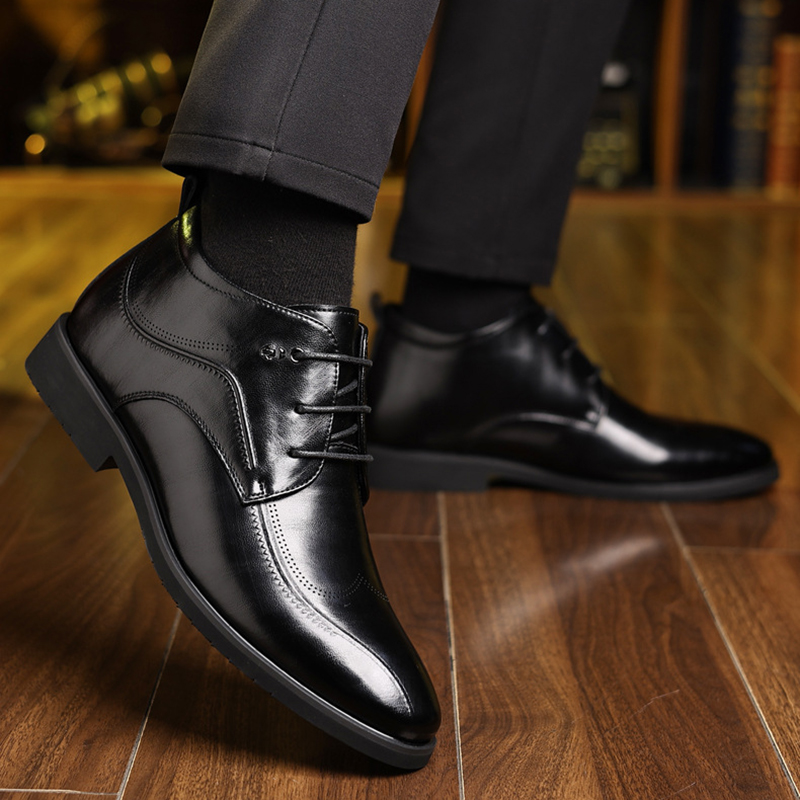 Męskie buty zimowe skórzane ak – Men Formal Wear With Boots recenzja i cena